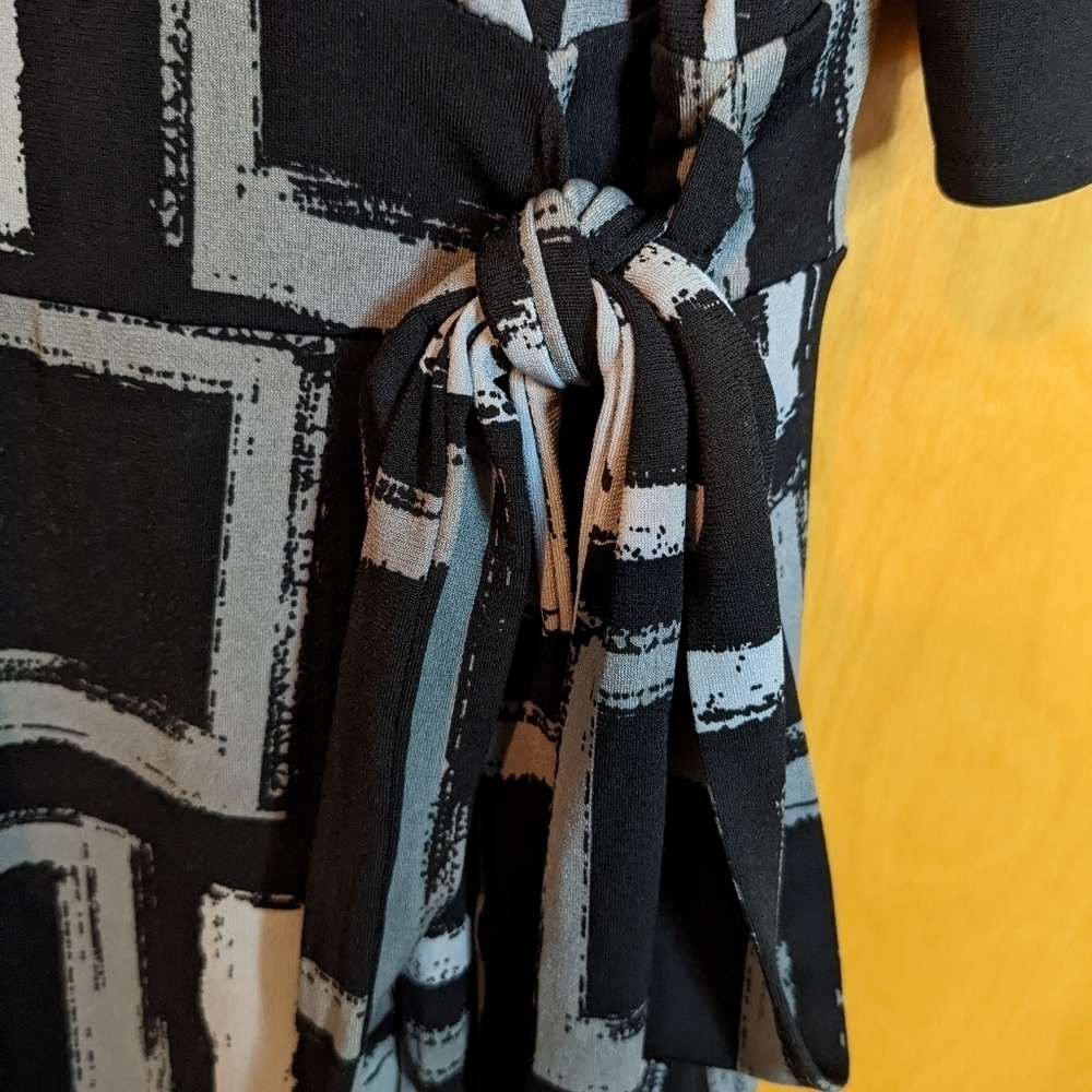 Apt. 9 Geometric Belted Faux Wrap Dress LP - Picture 7 of 12